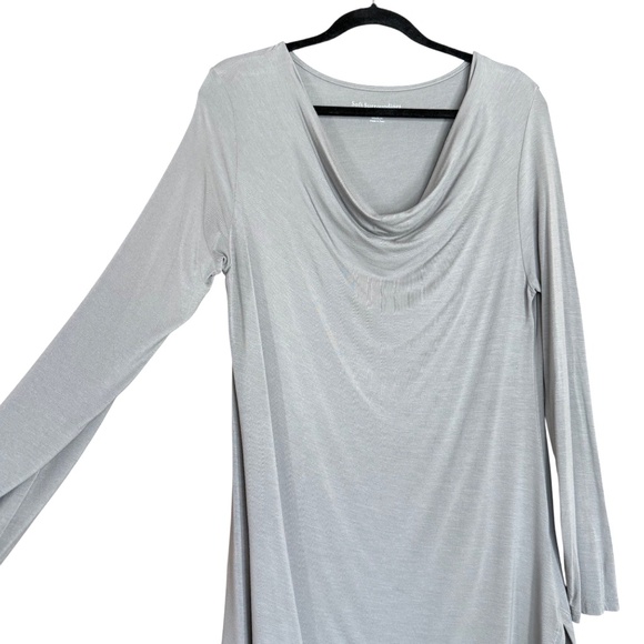 Soft Surroundings Gray Modal Jersey Knit Draped Neckline Minimalist Tunic M - Picture 6 of 10